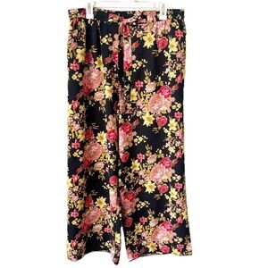 Tolani Pajama Pants Women's Medium Zadie Relaxed Fit Black Floral